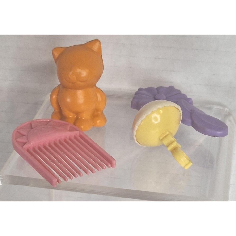 Vtg My Little Pony G1 Accessories Lot Orange Cat Sun Comb‎ Flower Brush Rattle
